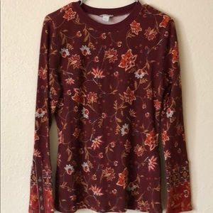 Sundance Floral Waffle Knit Top